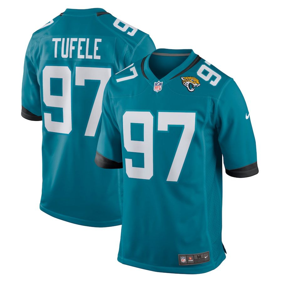 Men Jacksonville Jaguars 97 Jay Tufele Nike Green Game NFL Jersey